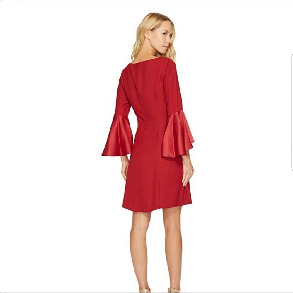 Adrianna Papell matador red dress.